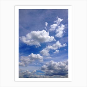 Blue Sky With Clouds Art Print