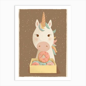 Unicorn & Rainbow Sprinkle Donuts 1 Art Print