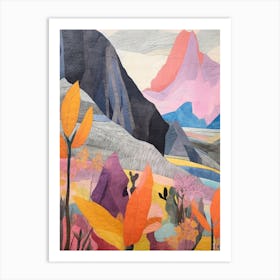 Mount Kanlaon Philippines 3 Colourful Mountain Illustration Art Print