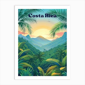 Costa Rica Forest Travel Illustration Art Print