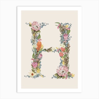 H Oat Alphabet Letter Art Print