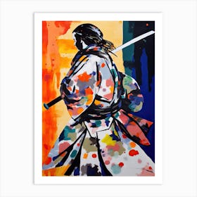 Samurai In Fauvist Matisse Japanese Style  4 Art Print