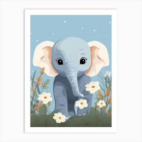 Baby Animal Illustration  Elephant 3 Art Print
