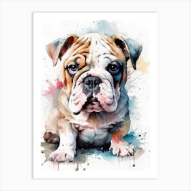 Bulldog Painting Art Print