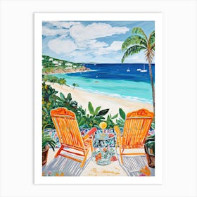 Shoal Bay, Anguilla, Matisse And Rousseau Style 3 Art Print