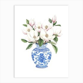 Magnolia Flowers Art Print