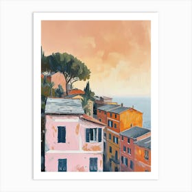 Portofino Rooftops Morning Skyline 4 Art Print