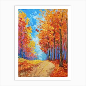 Autumn Road 1 Art Print