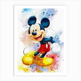 Mickey Is Happy Art Print
