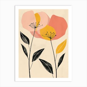 Guatemala City Flower Market Boho Minimalist Style Art Print