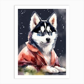 Husky Dog Art Print