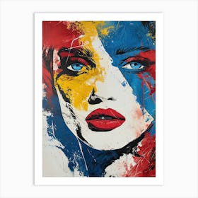 Girl With Blue Eyes, Pop-Up Series Art Print