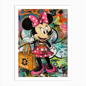 Pop art Minnie Mouse 1 Art Print