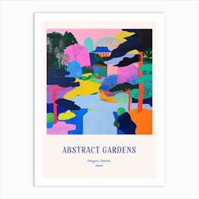 Colourful Gardens Rikugien Gardens Japan 3 Blue Poster Art Print