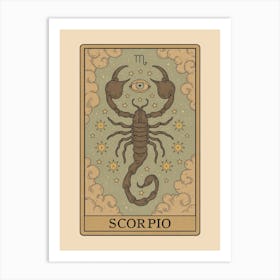 Scorpio Tarot Zodiac Art Print