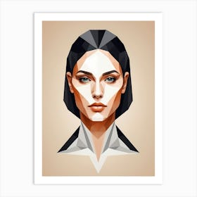 Minimalism Geometric Woman Portrait Pop Art (15) Art Print