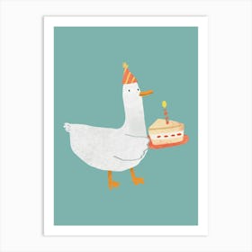 Birthday Duck Art Print