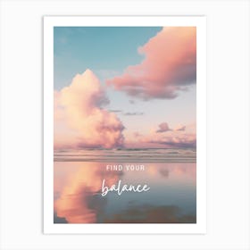 Find Your Balance Ocean Sunrise Art Print