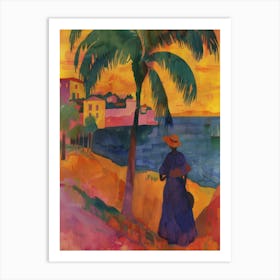 Woman By The Sea Art Print