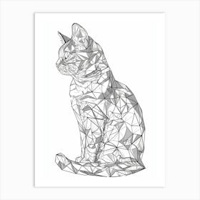 Geometric Cat 2 Art Print