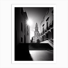 Murcia, Spain, Black And White Analogue Photography 4 Art Print