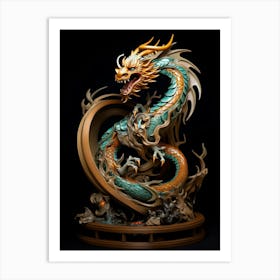 Chinese Dragon Elements 3d 1 Art Print