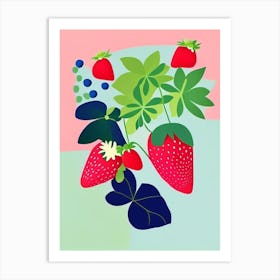 Wild Strawberries, Plant, Pop Art Matisse 2 Art Print