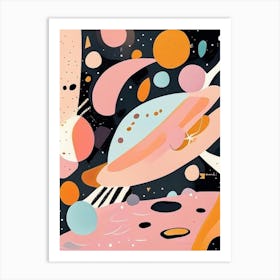 Space Exploration Musted Pastels Space Art Print