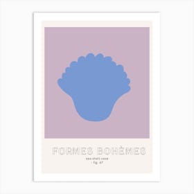 Formes Bohemes Bohemian Shape Sea Shell Vase Blue Art Print