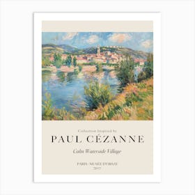 Calm Waterside Village Art Print