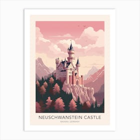 Neuschwanstein Castle Germany 2 Travel Poster Art Print