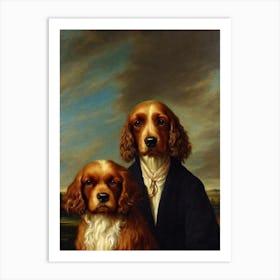 Cocker Spaniel Renaissance Portrait Oil Painting Art Print