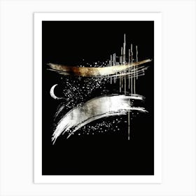 Moon And Stars 3 Art Print