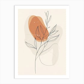 Abstract Drawing Of A Plant Art Print