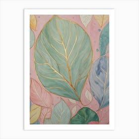 Pastel Leaf Art Print