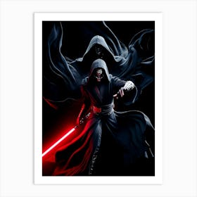 Dark Jedi with Lightsaber Star Wars poster #1 Art Print