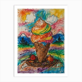 Ice Cream Cone 102 Art Print