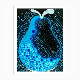 Blue Pear Art Print