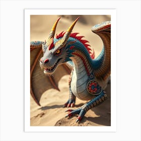 Dragon In The Sand Art Print