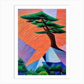Radiata Pine Tree Cubist Art Print