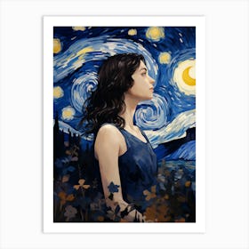 Starry Night Dreamscape Capturing The Essence Of Van Gogh S Universe Art Print