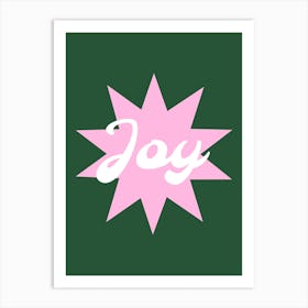 Joy Christmas Star Art Print