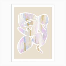 Abstract Botanical 2 Lila Blue Art Print