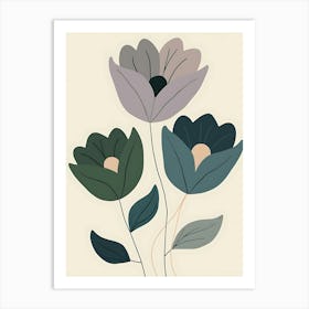 Three Flowers 12 Art Print