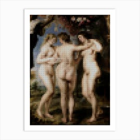 The Three Graces (Circa 1635) – Peter Paul Rubens (Flemish, 1577 1640) Art Print