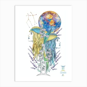 Gemini Twins Art Print