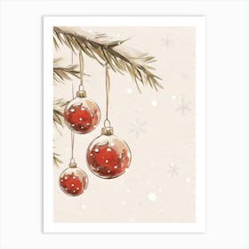 Christmas Ornaments 3 Art Print