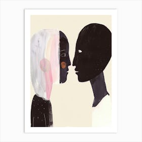 Two People Kissing 2 Art Print