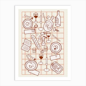 Let's Have Dinner Art Print