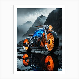 Motorcycle Hd Wallpaper Art Print